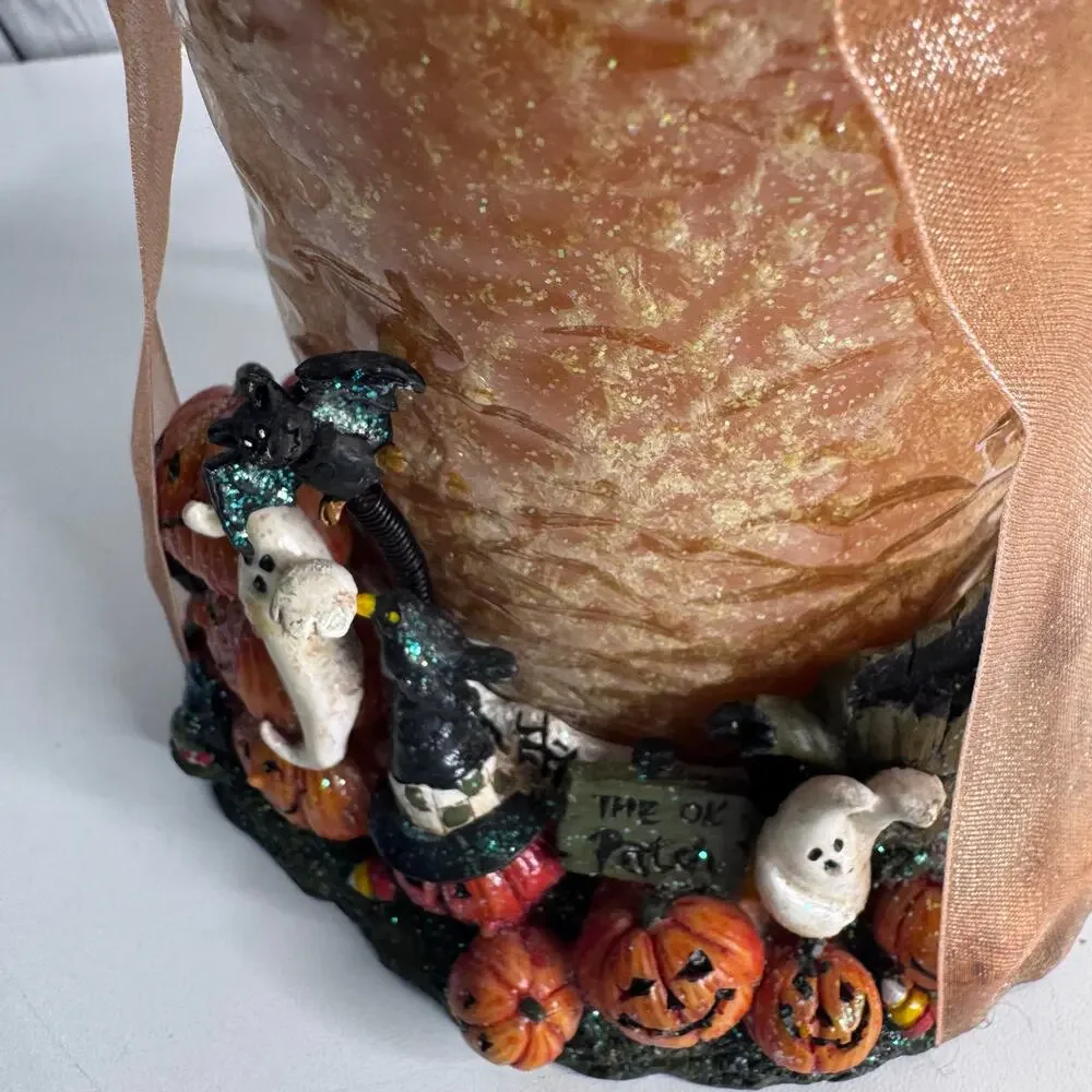 Set of 2 Vintage Kohls Halloween Candles Ghosts Pumpkins Rare